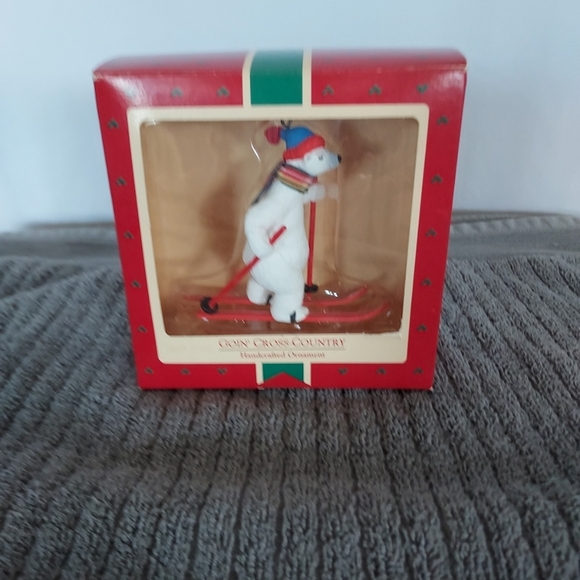 Polar Bear Skiing Ornament - Picture 1 of 6